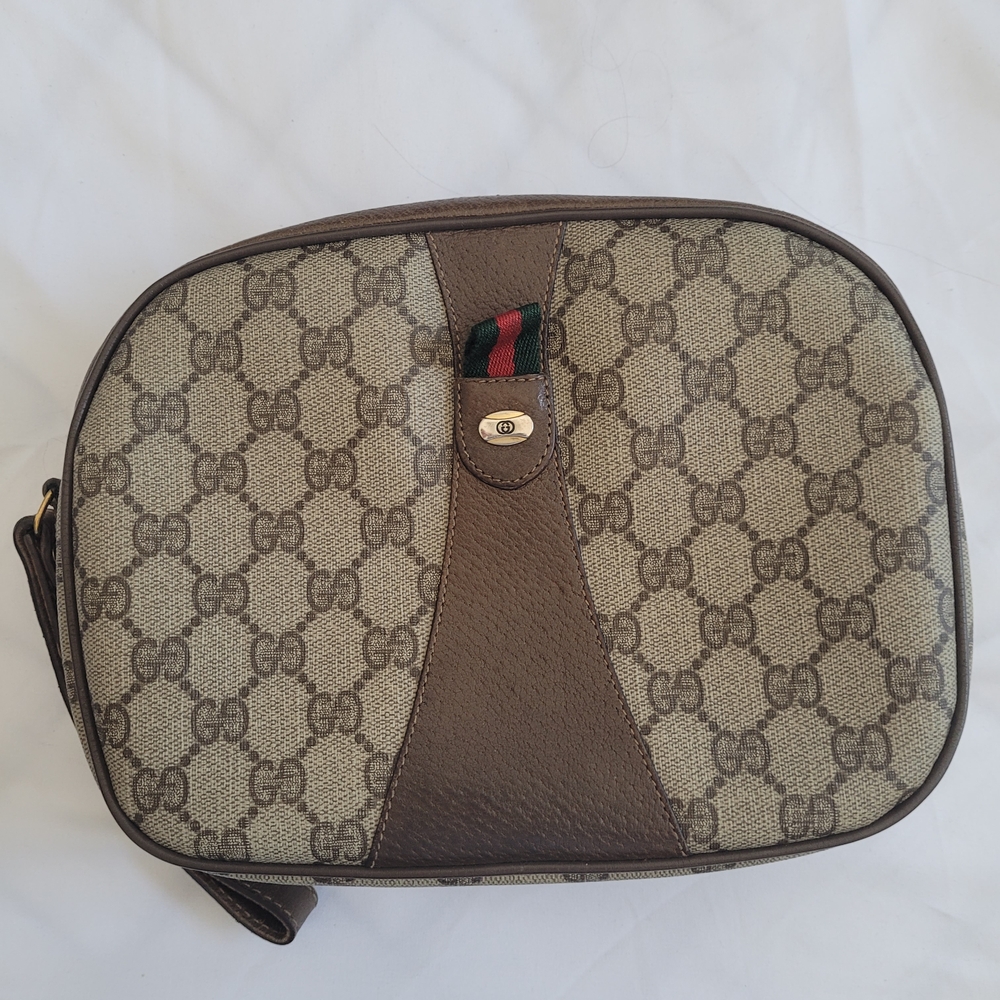 Vintage GUCCI Clutch Hand Bag Sherry Line